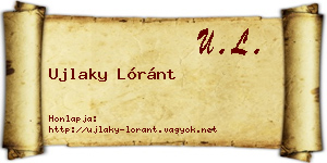 Ujlaky Lóránt névjegykártya