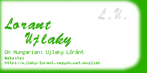 lorant ujlaky business card