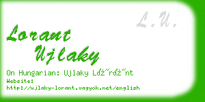 lorant ujlaky business card